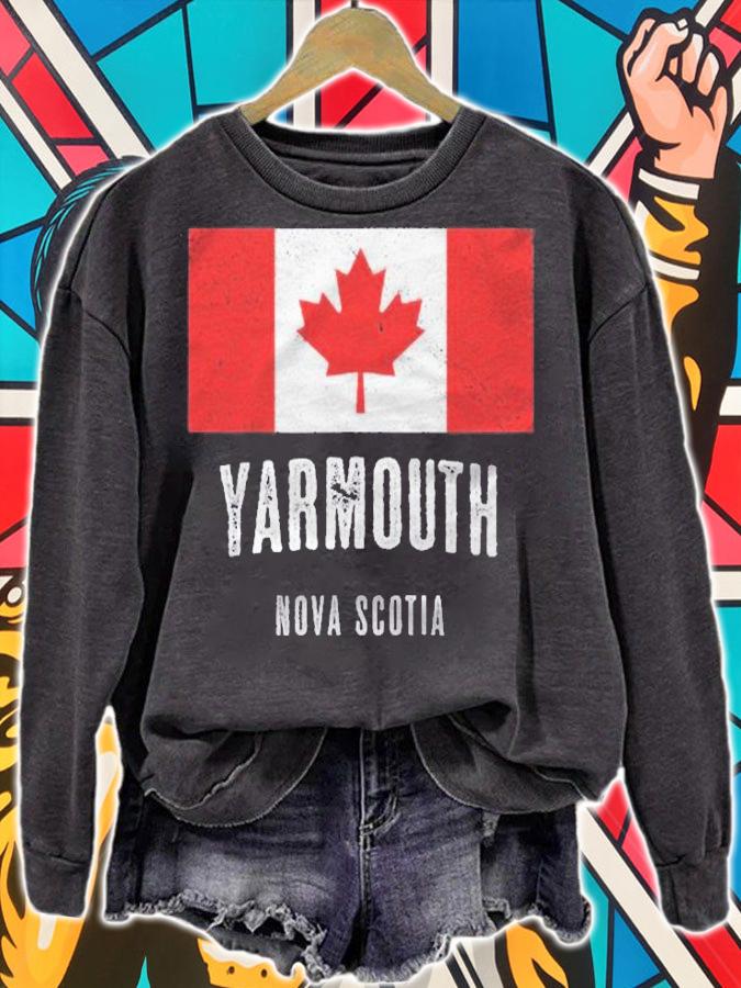 City Of Yarmouth Canada Canadian Flag Novelty Merch Shirt sweatshirt