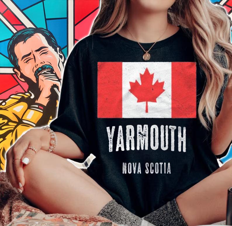 City Of Yarmouth Canada Canadian Flag Novelty Merch Shirt woman shirt