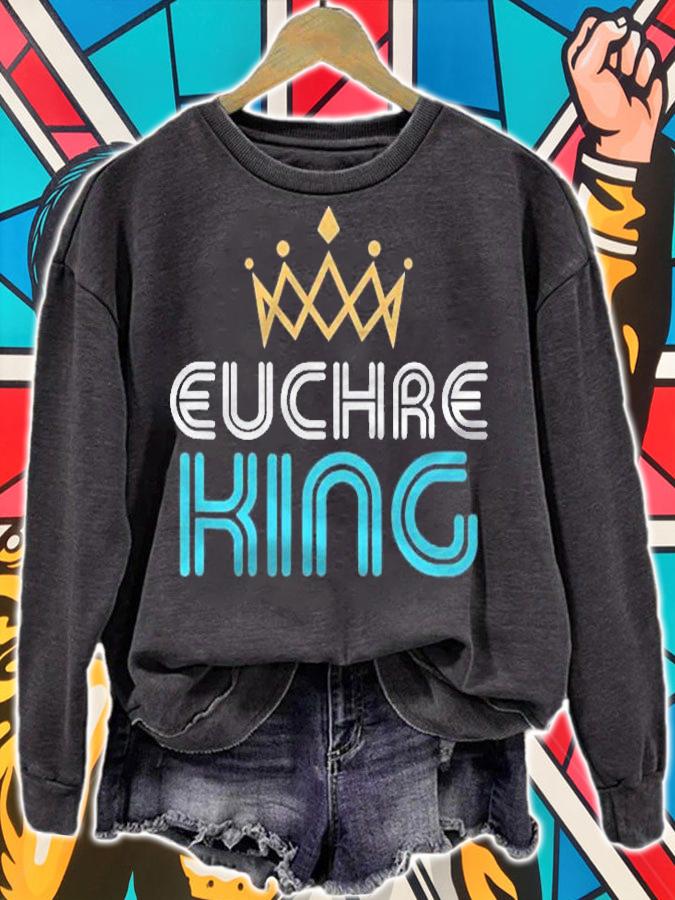 Euchre King Gift For Men Dad Or Grandpa Shirt
