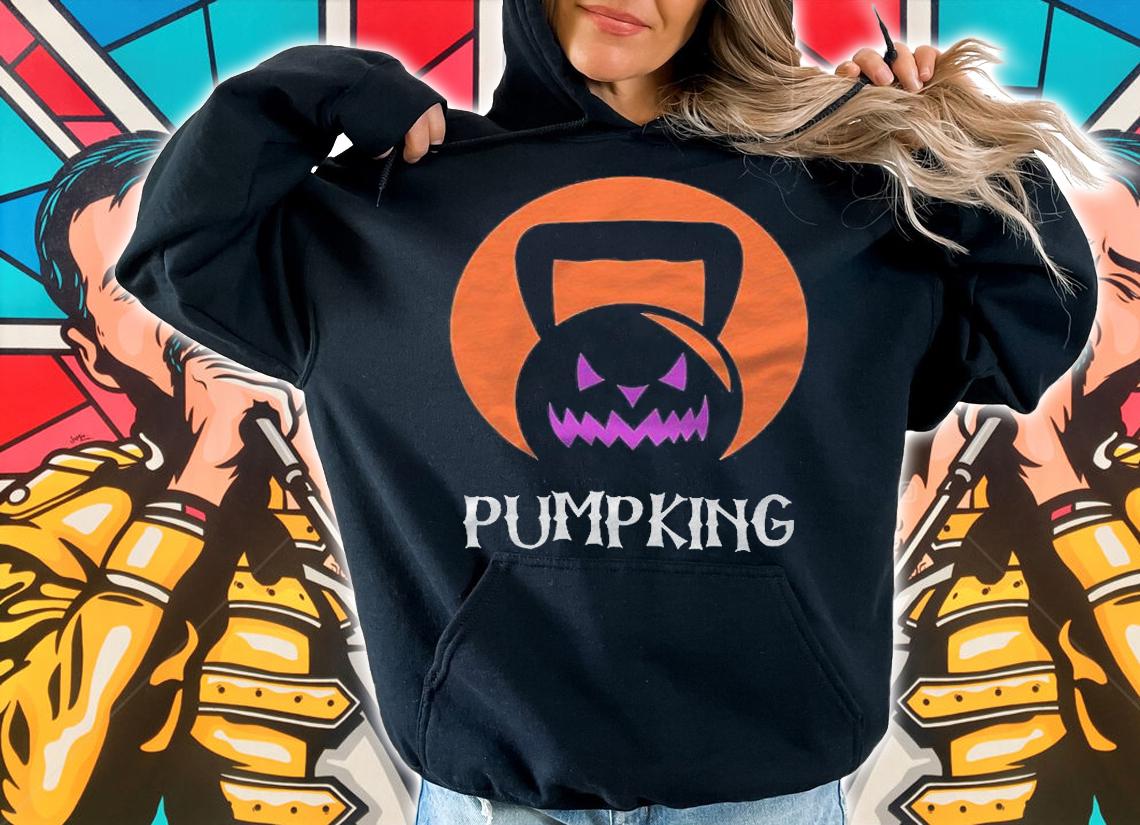 Kettlebell Halloween Gym Workout Pumpking Shirt hoodie