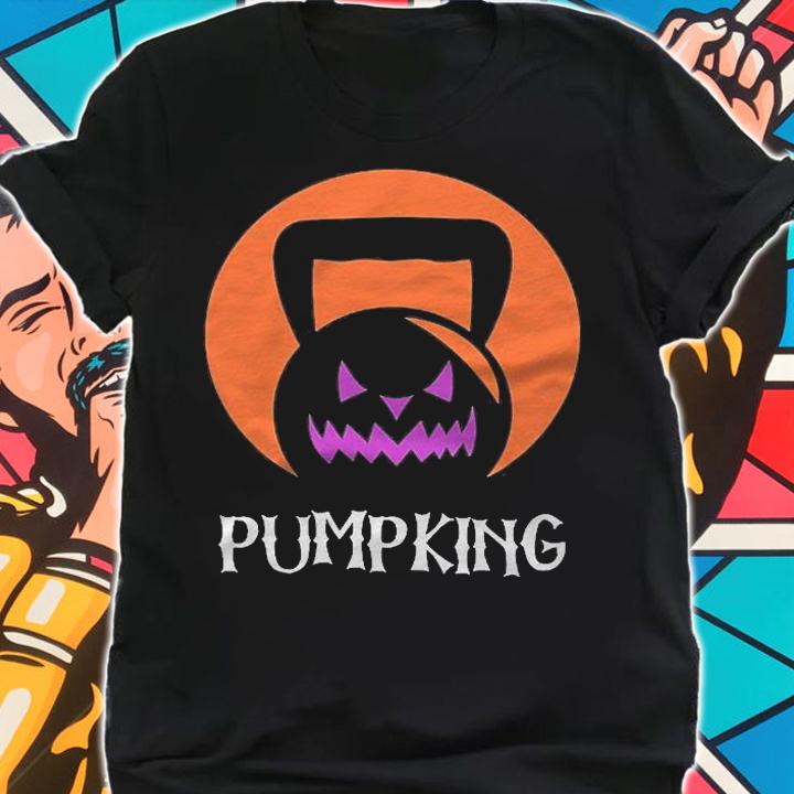 Kettlebell Halloween Gym Workout Pumpking Shirt shirt