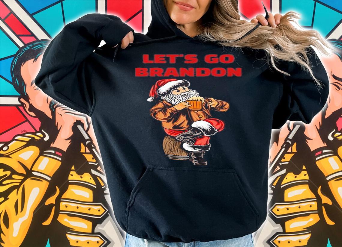 Let's Go Brandon Santa Claus Beer Mug Funny Anti Biden Conservative T-Shirt hoodie