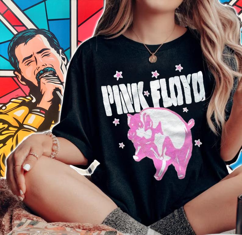 Pink Floyd Animals Flying Pig T-shirt woman shirt