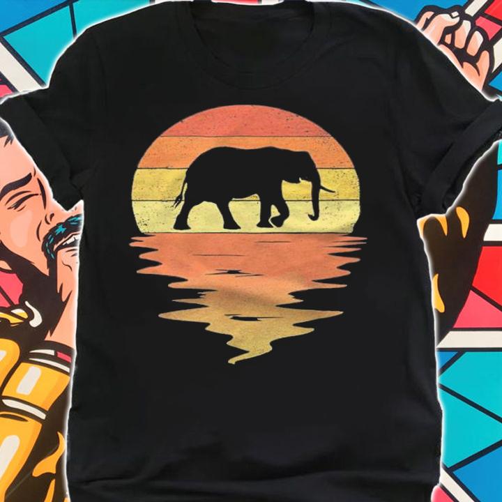 Sunset animal elephant Vintage T-shirt shirt