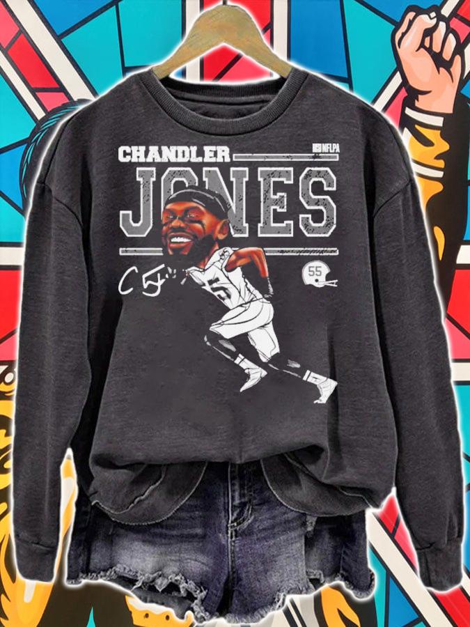 Chandler Jones Las Vegas Cartoon Football Signatures Shirt