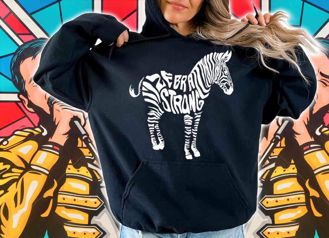 Cute Zebra Strong Ehlers Danlos Syndrome Awareness T-Shirt hoodie