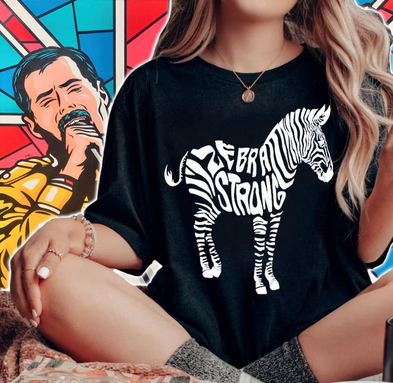 Cute Zebra Strong Ehlers Danlos Syndrome Awareness T-Shirt woman shirt