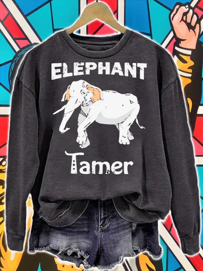 Funny Elephant Tamer Circus Master Distressed T-Shirt sweatshirt
