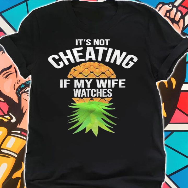 Funny Its Not Cheating If My Wife Watches Gift Men Husbands Shirt