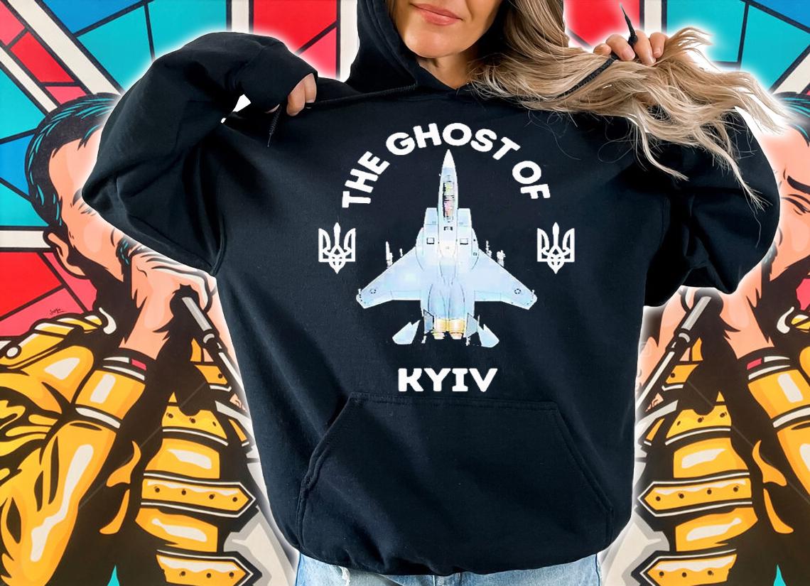 Ghost Of Kyiv Stand With Ukraine Pilot T-Shirt hoodie