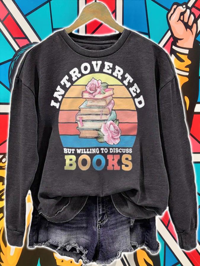 Introverted but willing to discuss books Vintage T-shirt sweatshirt