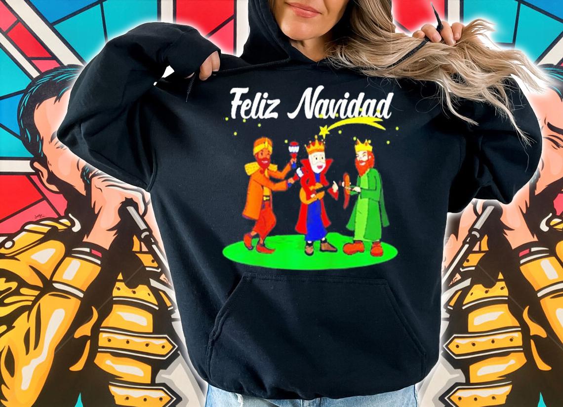 Los Tres Reyes Magos Three Wise Men Kings Music Christmas Raglan Baseball T-Shirt hoodie