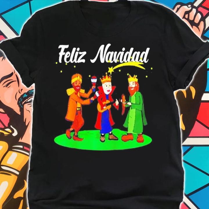 Los Tres Reyes Magos Three Wise Men Kings Music Christmas Raglan Baseball T-Shirt shirt