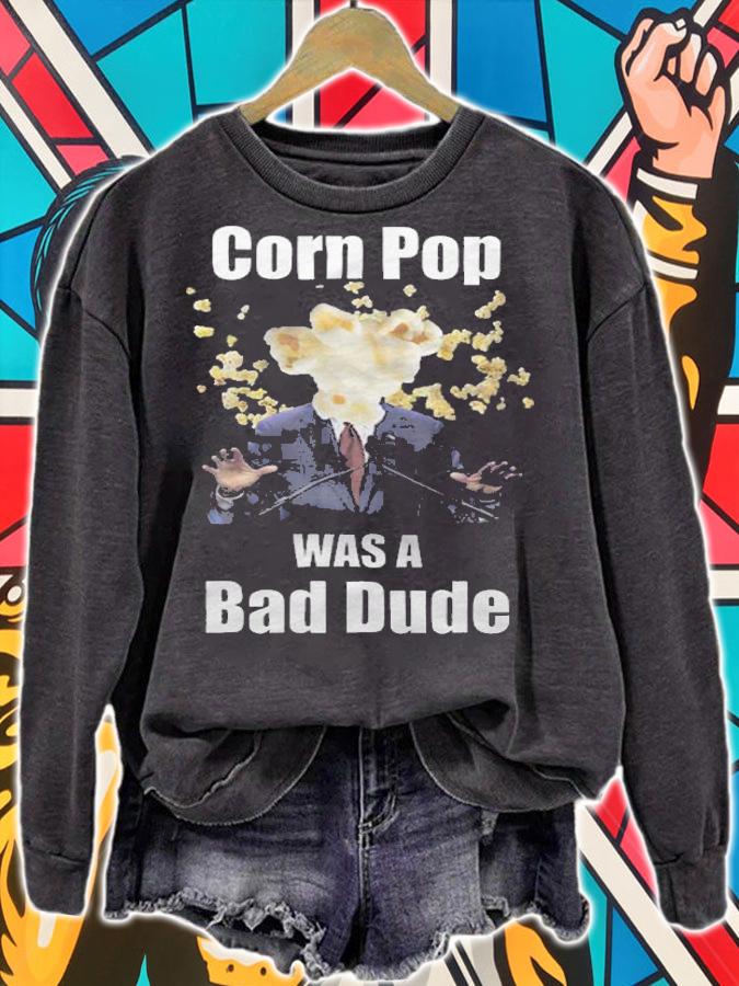 New Design biden Corn Pop Was A Bad Dude Funny Political Meme T-Shirt sweatshirt