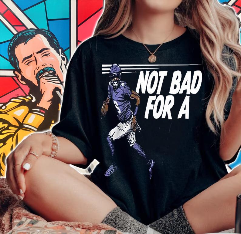 Official Lamar Jackson Not Bad For A Running Back Shirt woman shirt