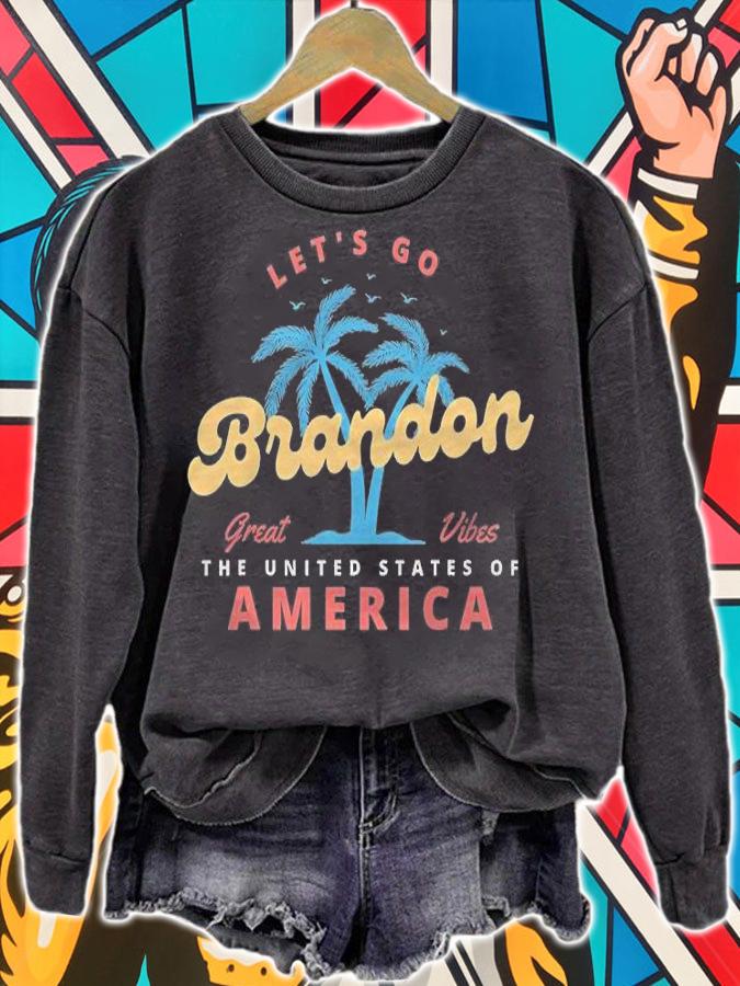 Official let's Go Brandon Great Vibes The United States Of America T-Shirt sweatshirt