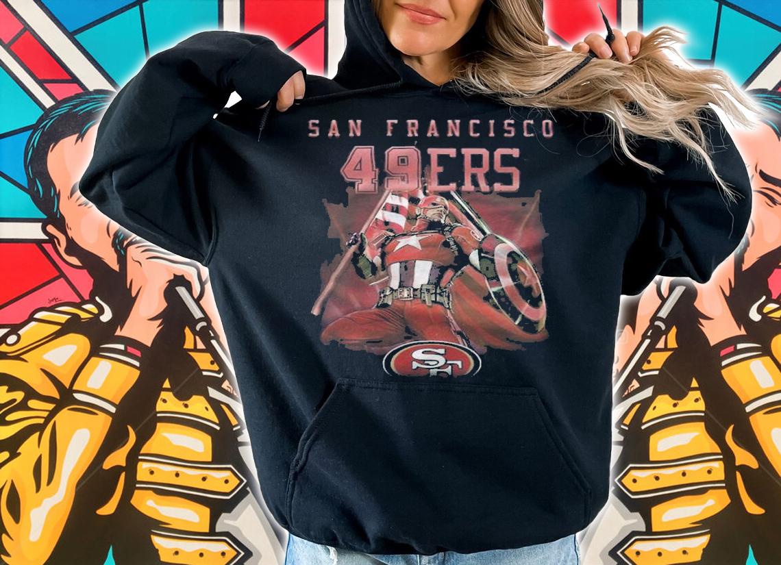 San Francisco 49ers Chris Evans Captain America T-shirt hoodie