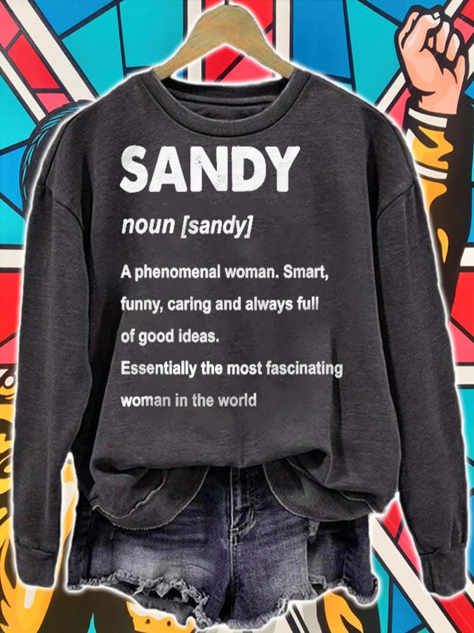 Sandy Name Definition Personalized Custom T-shirt sweatshirt