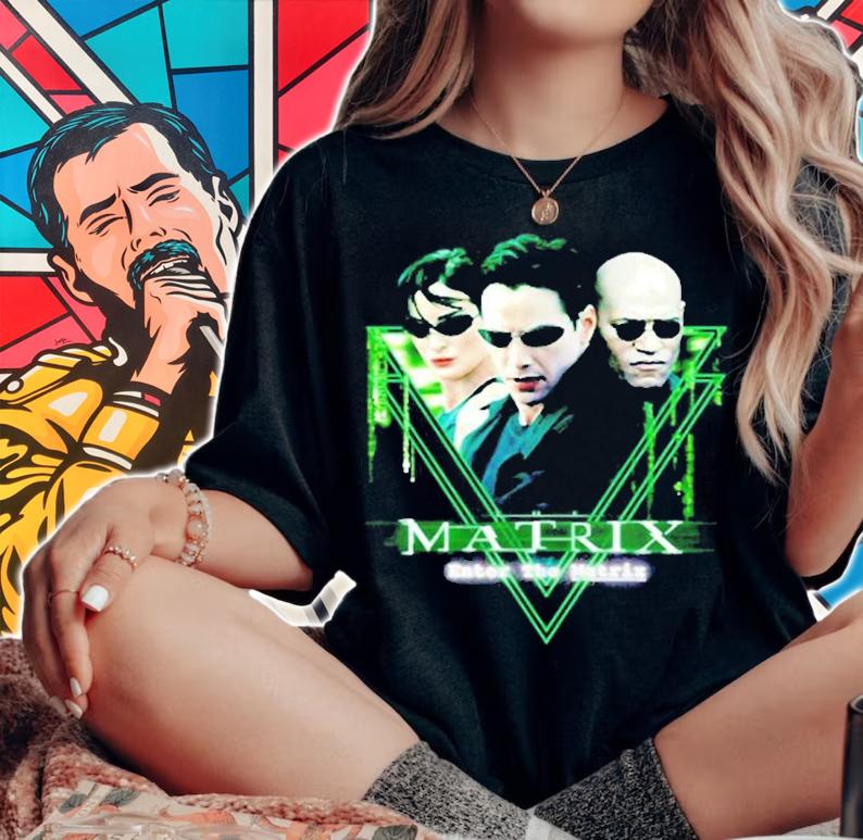 The Matrix Group Shot In Triangle Sunglasses Stare T-Shirt