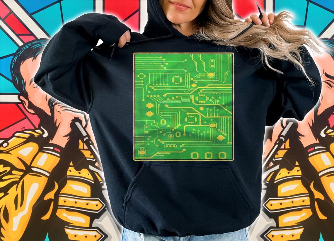 Computer Technician Repair Tech Engineer Motherboard Circuit Shirt