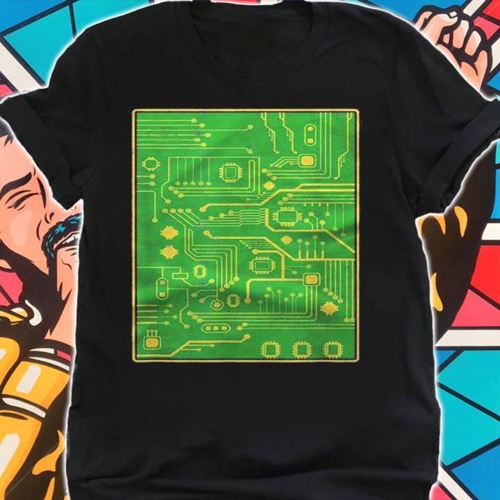 Computer Technician Repair Tech Engineer Motherboard Circuit Shirt