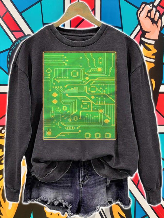Computer Technician Repair Tech Engineer Motherboard Circuit Shirt