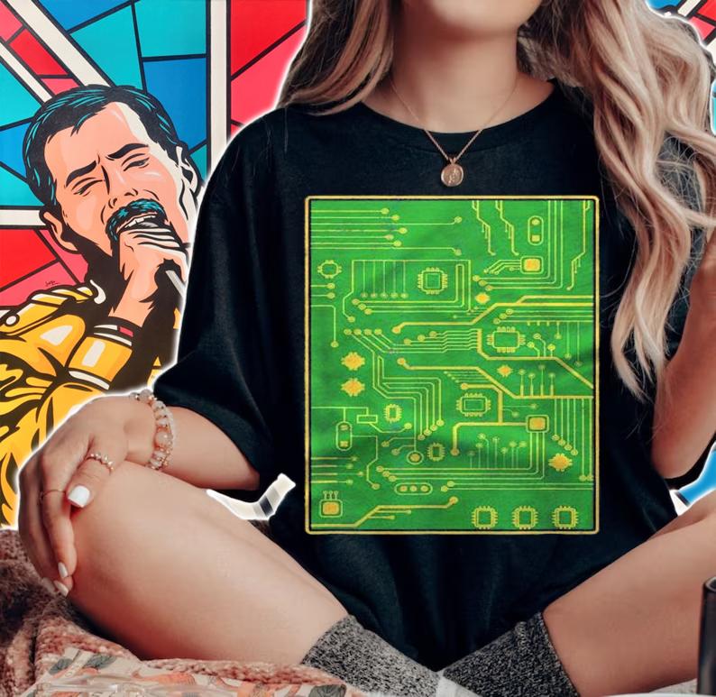 Computer Technician Repair Tech Engineer Motherboard Circuit Shirt