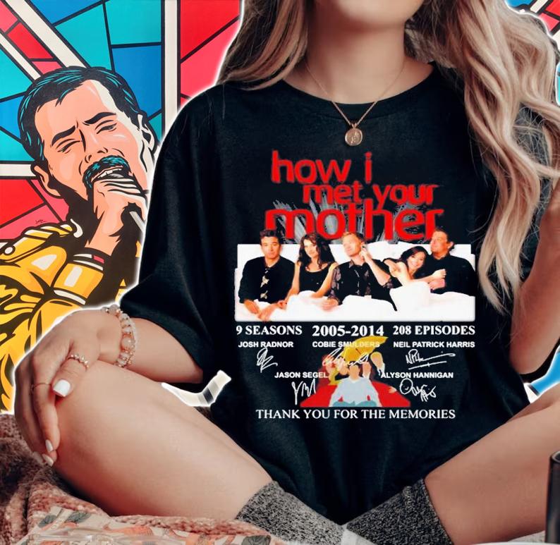 How I met your mother 9 seasons 2005-2014 208 Episodes signatures shirt