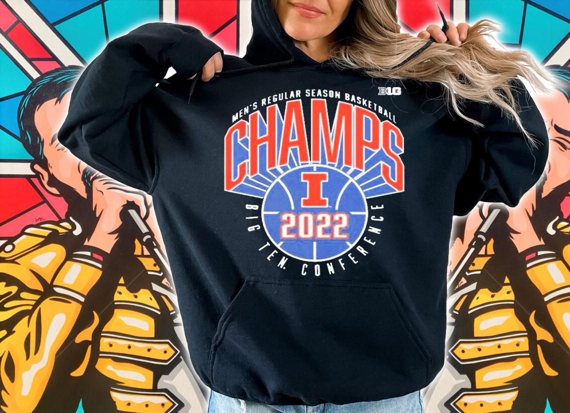 Illinois Fighting Illini Mens Regular Season Basketball Champs Big Ten Conference 2022 T-Shirt hoodie