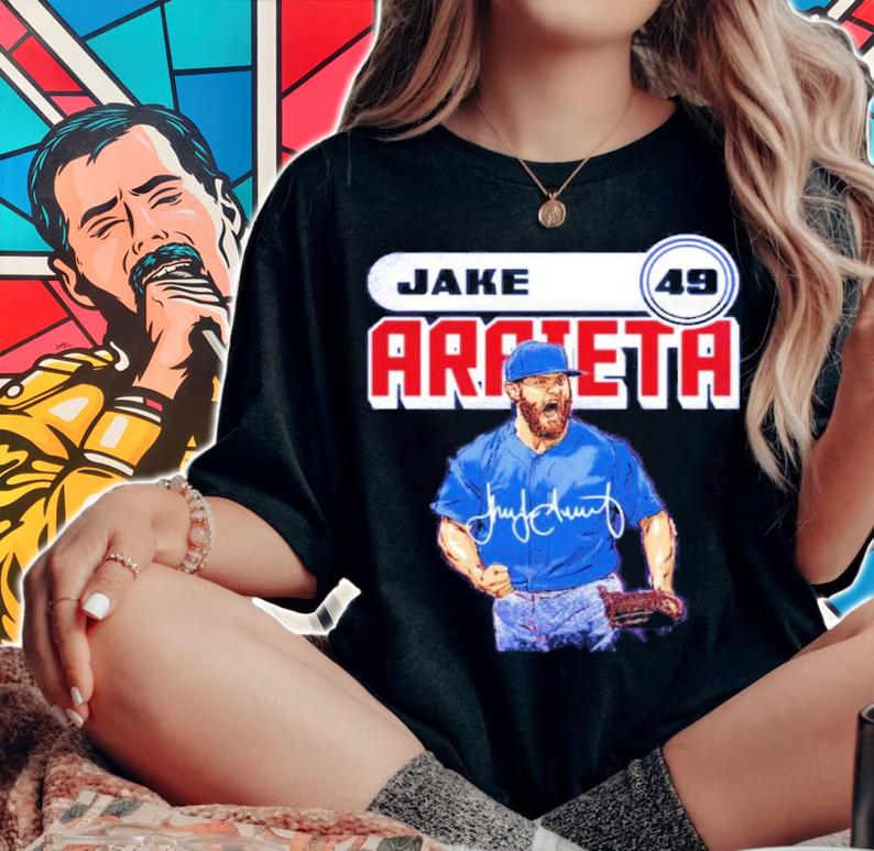 Jake Arrieta #49 Chicago Baseball Signatures Shirt woman shirt