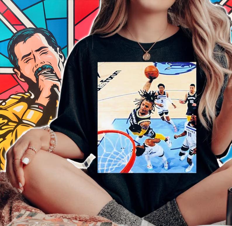Memphis Grizzlies Ja Morant Dunk Photo Shirt woman shirt
