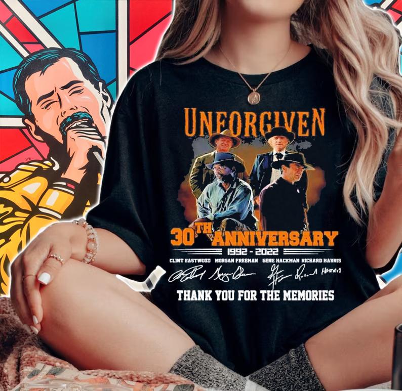 Official Unforgiven 30th Anniversary 1992-2022 Signatures Thank You For The Memories Shirt