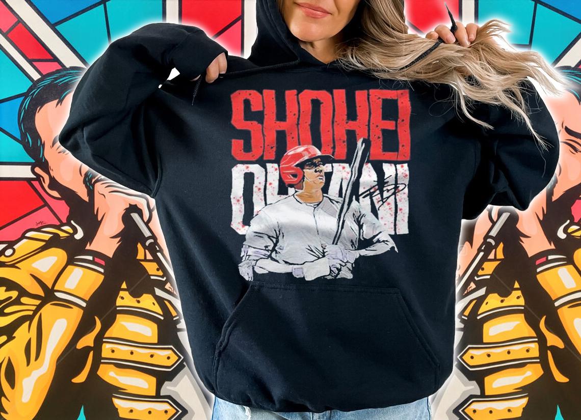 Shohei Ohtani Los Angeles Angels signature T-shirt hoodie