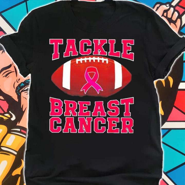 Tackle Breast Cancer Awareness Pink Ribbon Football Shirt