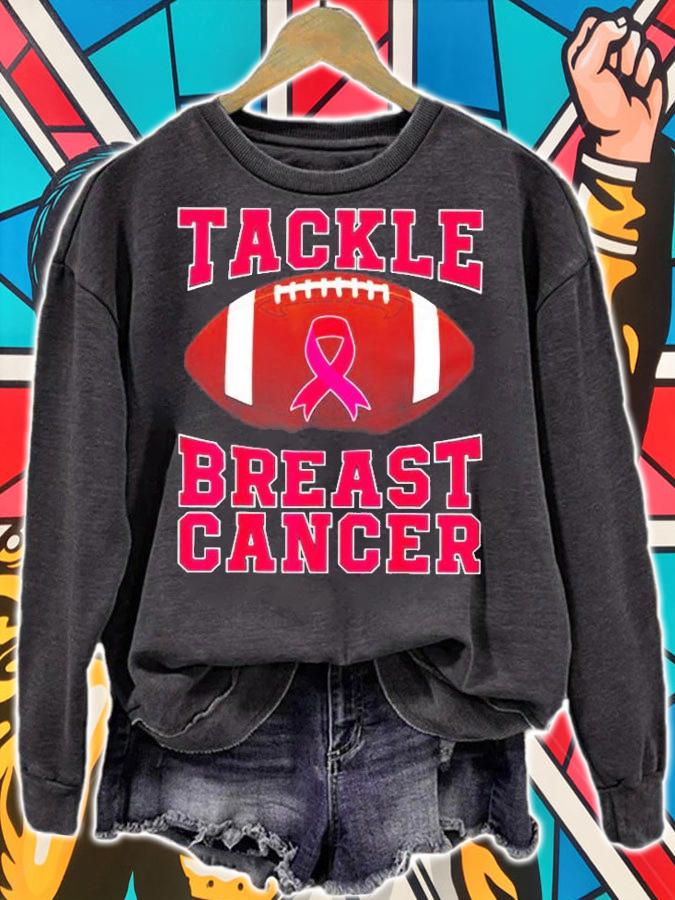 Tackle Breast Cancer Awareness Pink Ribbon Football Shirt