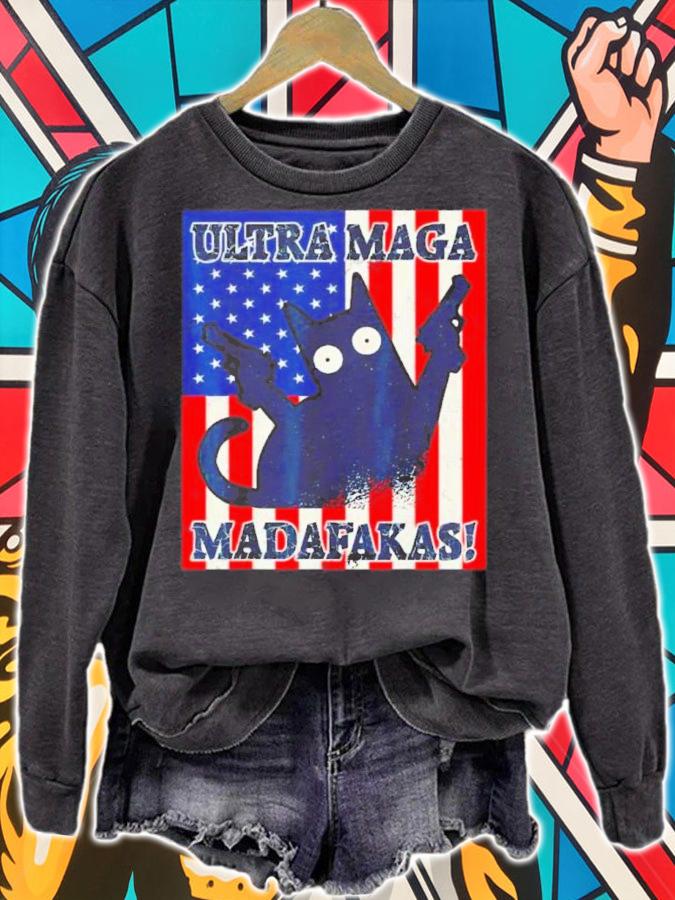 Ultra Maga Madafakas Cats Pew Cat Shirt