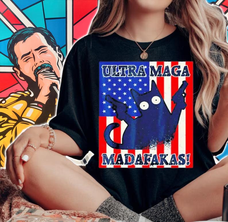 Ultra Maga Madafakas Cats Pew Cat Shirt