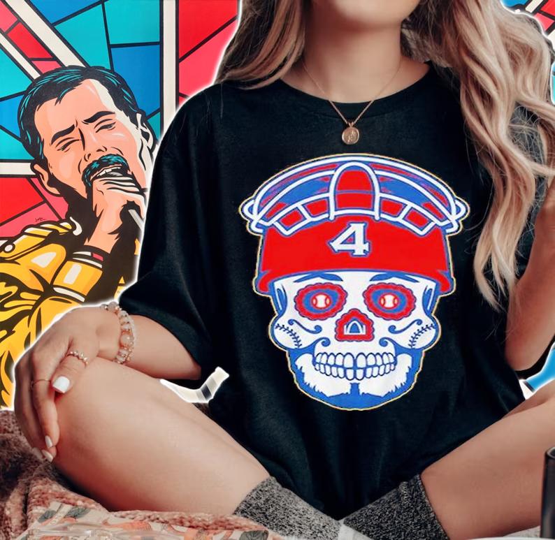 Yadier Molina Sugar Skull T-Shirt