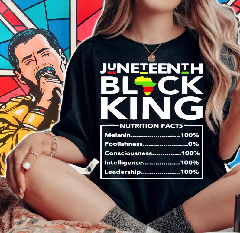 Juneteenth Day Freedom Nutrition Facts T-Shirt woman shirt