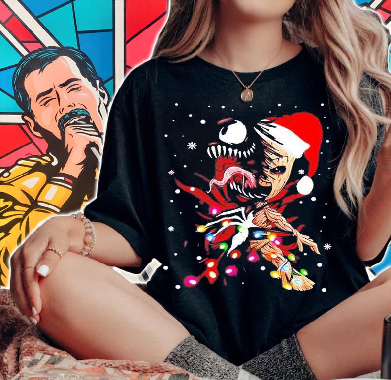 Santa Baby Groot Venom Christmas shirt