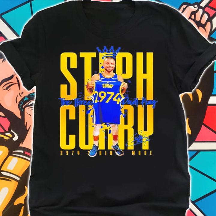 Steph Curry Three Point King Golden State Warriors Basketball Shirt shirt
