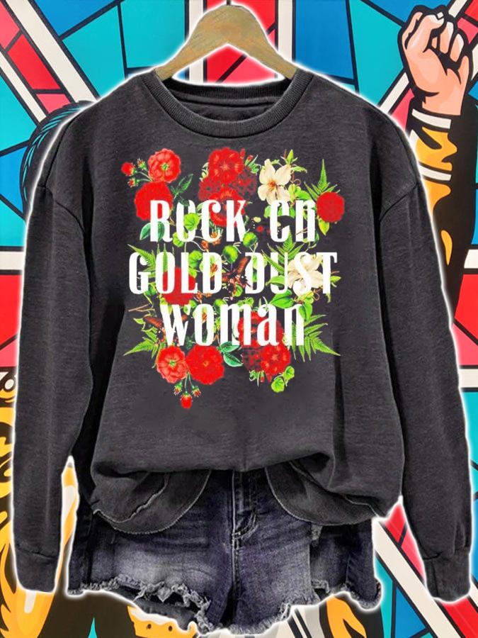 Floral Rock On Gold Dust Woman Fleetwood Mac Shirt sweatshirt