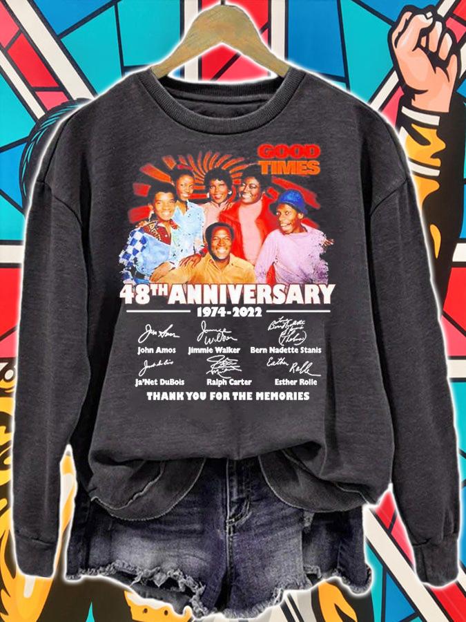 Good Time 48th Anniversary 1974 2022 Thank You For The Memories Signatures T-Shirt sweatshirt