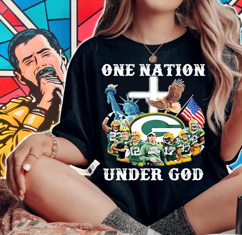 Green Bay Packers One Nation Under God T-Shirt woman shirt