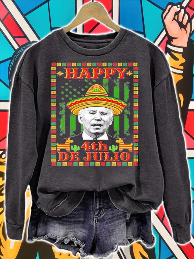 Happy 4Th Of July Funny Confused Joe Biden T-Shirt sweatshirt