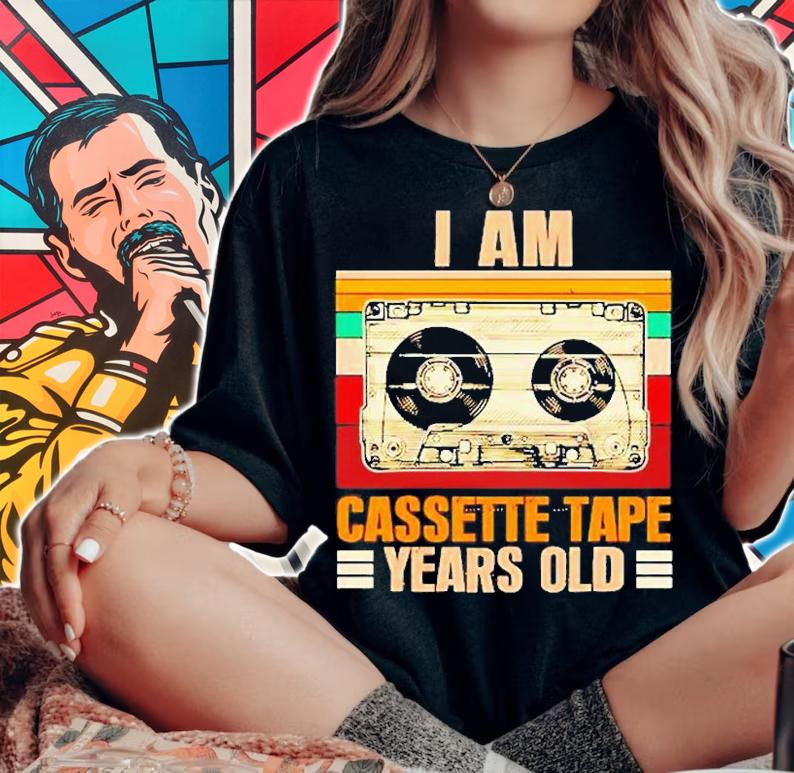 I Am Cassette Tape Years Old Vintage T-Shirt
