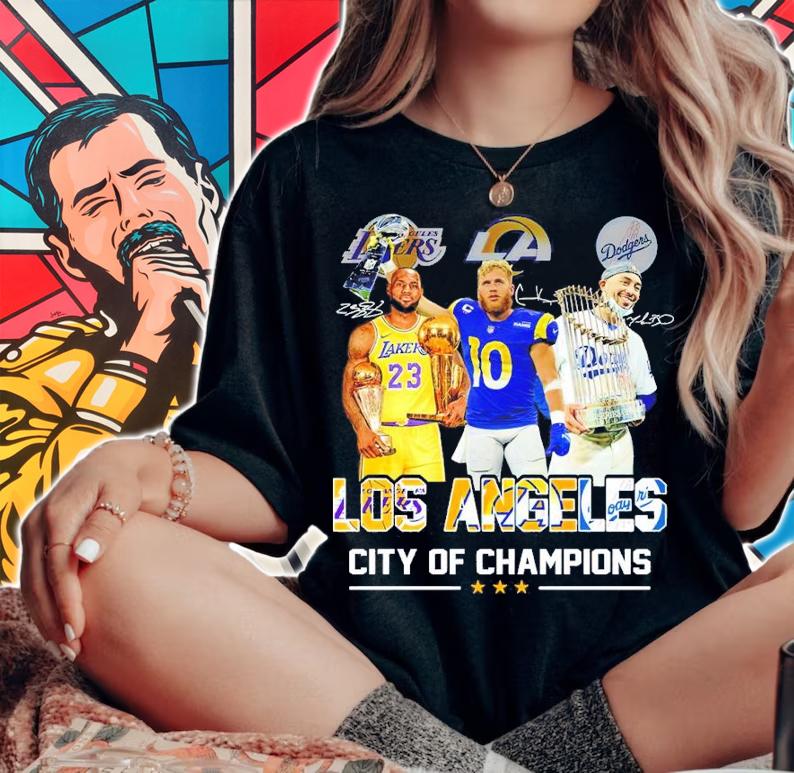 LOS ANGELES Los Angeles Lakers Kobe Bryant Vs Los Angeles Rams Cooper Kupp And Los Angeles Dodgers Mookie Betts Signatures Shirt woman shirt