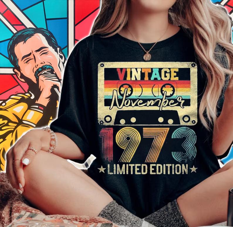 November 1973 48Th Birthday Limited Edition Vintage shirt woman shirt