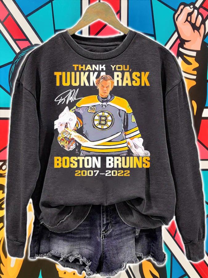 Thank You Tuukka Rask Boston Bruins 2007-2022 Signatures Shirt sweatshirt