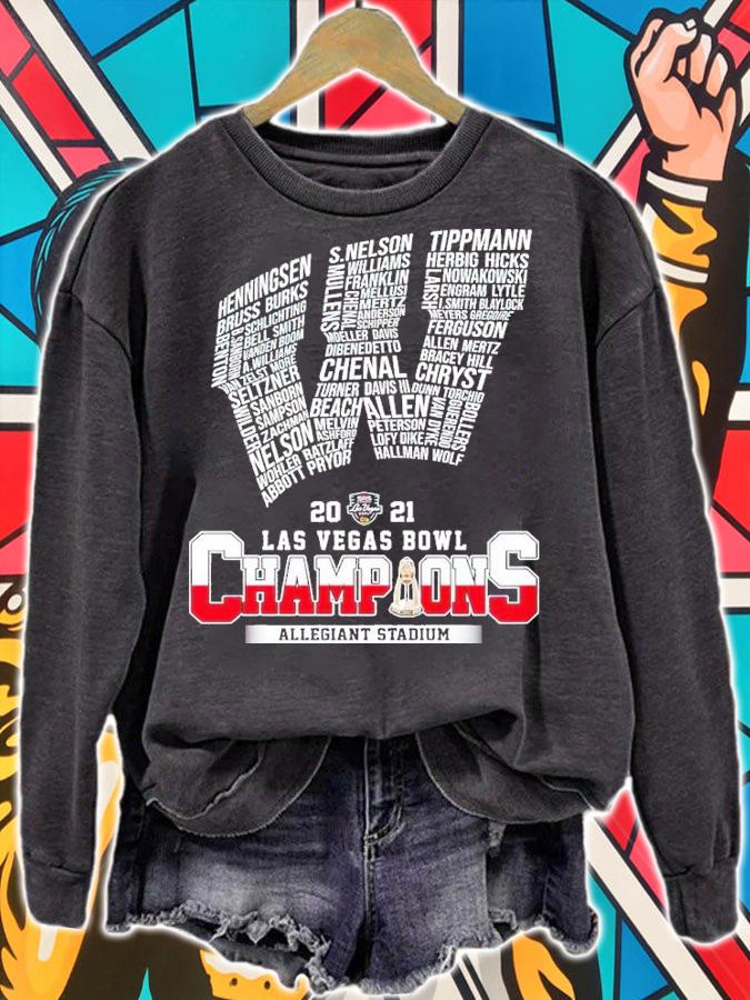 Wisconsin 2021 Las Vegas Bowl Champions Allegiant Stadium Shirt sweatshirt